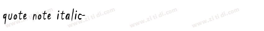 quote note italic字体转换